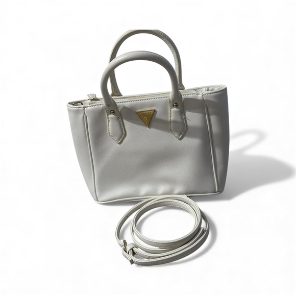 Guess Handbags - Guess White Satchel with Gold Accents